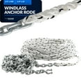 thumbnail image 1 of Five Oceans Windlass Anchor Rode and Chain, Hand-Spliced Anchor Rope and Chain Kit, 1/2" x 100' Nylon 3-Strand Rope, 1/4" x 15' G4 Hot-Dipped Galvanized Steel Chain for Boat Anchor System - FO4286, 1 of 8