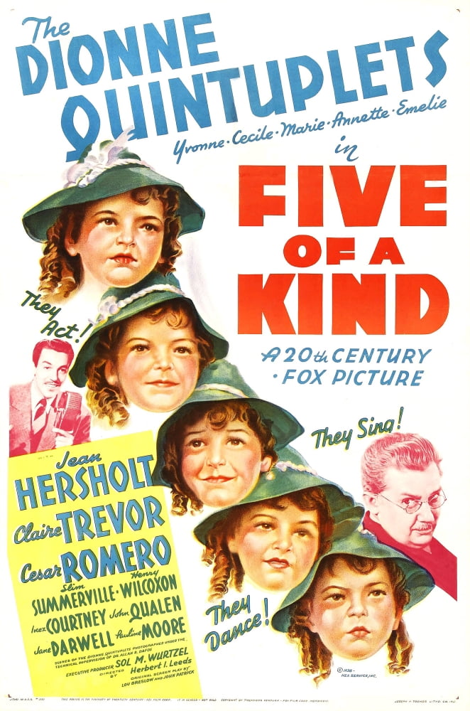 Five Of A Kind U Canvas Art - (24 x 36)