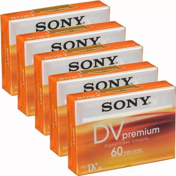 Five Pack 60 Minute Premium Mini DV Tape