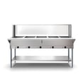 thumbnail image 1 of Five Pan Open Well Electric Steam Table with Undershelf and Sneeze-Guard, 240V, KM-OWS-5SG., 1 of 7