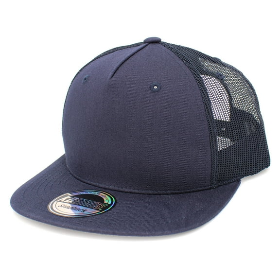 Five Panel Mesh Back Trucker Hat Adjustable Snapback Baseball Cap