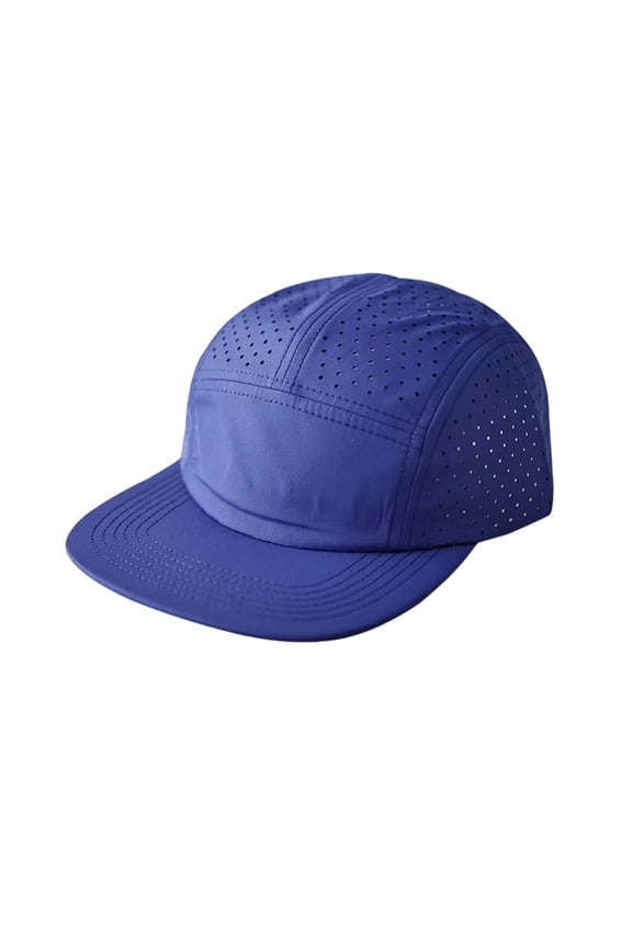 Five Panels Hat Basic Daily Wear Breathable Mesh Airy Quick Dry Cap Blue