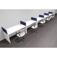 thumbnail image 1 of Five Person Modern Acrylic Divider Office Workstation Desk Set, #OF-CPN-SPB13, 1 of 2