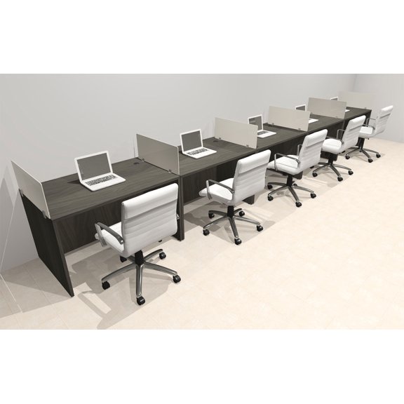 Five Person Modern Acrylic Divider Office Workstation Desk Set, #OT-SUS-SP20