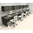 thumbnail image 1 of Five Person Modern No Panel Office Workstation Desk Set, #OT-SUS-SPN45, 1 of 2