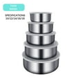thumbnail image 1 of Five Piece Stainless Steel Fresh Keeping Box with Lid Circular Sealed Refrigerator Fresh Keeping Storage Household Fresh Keeping Box Stainless Steel Fresh Keeping Box with Lid Circ, 1 of 8