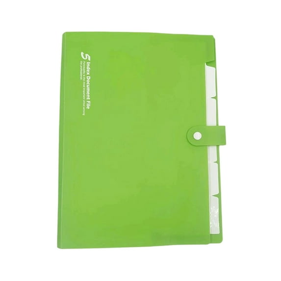 Five Pocket Accordion File Folder For Office Organization And Home Use With Multi Layer Document Organizer For Papers Receipts And Bills Snap Closure For Easy Access