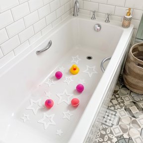 Five Pointed Non-Slip Star Shaped Bathtub Sticker, Tile Strong Adhesive for Shower Floor, Bathtub Bottom, Pool, Spa, Bathroom Safety and boys and girls Bath Time Decor​, White