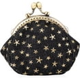 thumbnail image 1 of Five-Pointed Star Coin Purse Denim Change Pouch Wallets Buckle with Kisslock Clasp Coin Holder Clutch Handbags for Women Ladies, 1 of 5