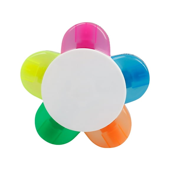 Five Pointed Star Highlighter Pens - 5-Color Water-Based Markers for Clear Annotation and Organization