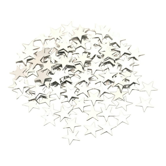 Five-Pointed Star Sequin Silver, Star Shaped Glitter Confetti – Sparkling Sequins for Birthday Parties European Style Wedding Festive Table Scatters Plastic Accessories to Shiny and Atmosphere