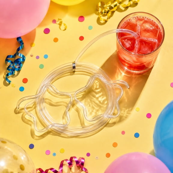 Five Pointed Star Straw Glasses, Unique Star Shape Interesting Novelty Drinking Convenient Design, Party Accessory, Funny Prop for Birthday Gathering Daily Leisure Drinking Entertainment