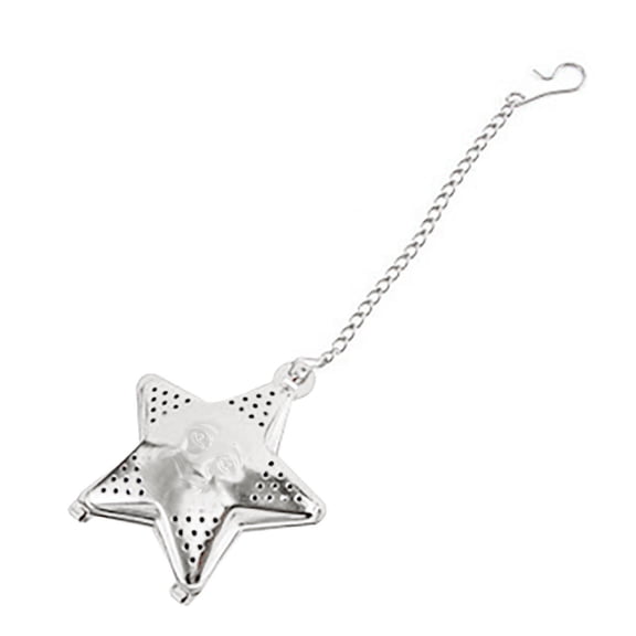 Five-Pointed Star Tea Strainer Silver Original Color, Star Shapepractical Snap Stainless Steel Mesh Tea Ball Infuser Tea Strainer