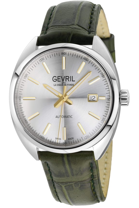 Five Points Swiss Made SW200 Silver Olive | Silver Dial