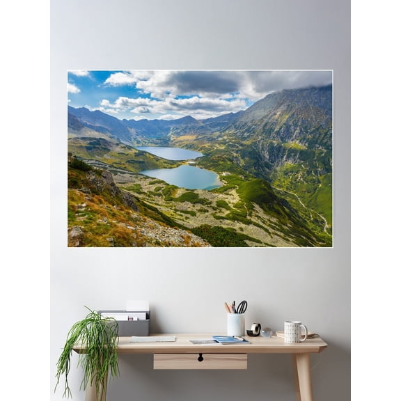 Five Ponds Valley Scenic Landscape In Tatra Mountains Poster Wall Art, Modern Wall Decor For Living Room Bedroom, 24x36 UNFRAMED