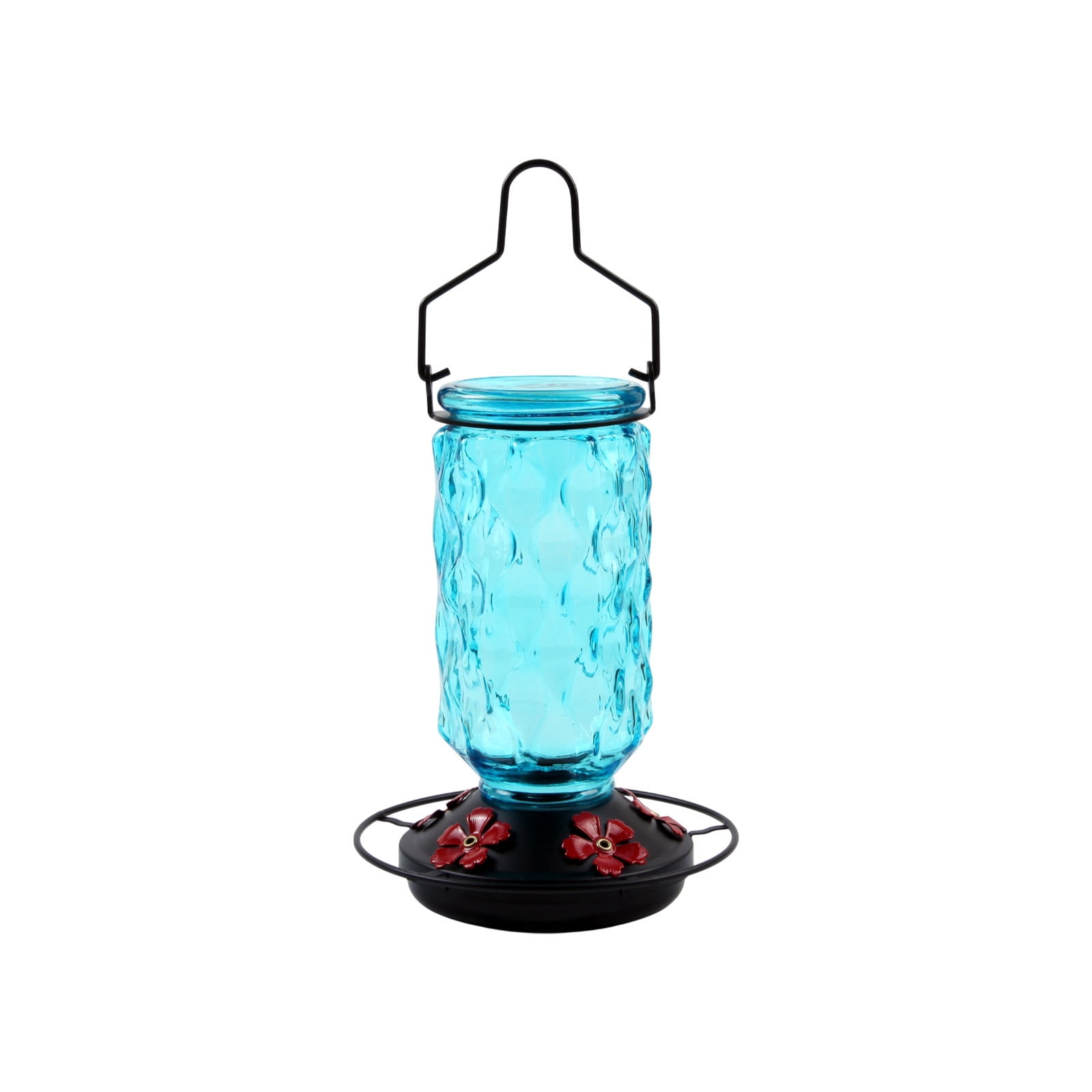 Five Port Wide Mouth Glass Hummingbird Feeder, Clear Leak Proof Outdoor Feeder for Easy Filling, for Garden Backyard Decor and Attracting Multiple Hummingbirds