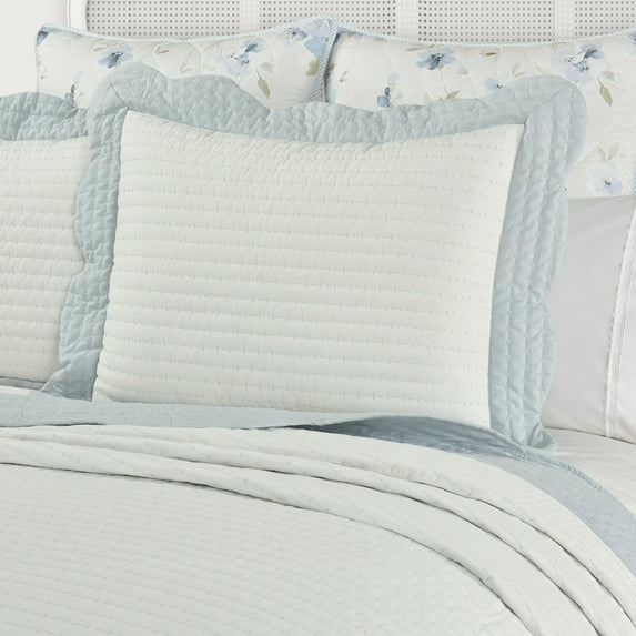 Five Queens Court Ashford Quilted Sham King - French Blue
