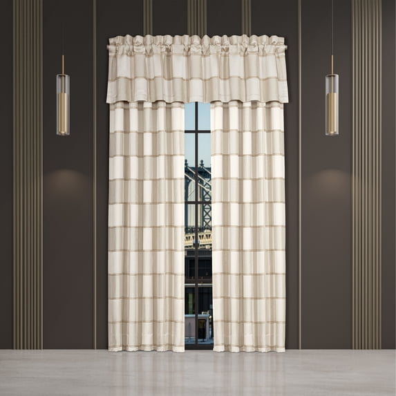 Five Queens Court Benton Ivory Window Straight Valance