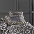 thumbnail image 1 of Five Queens Court  Darwin Charcoal 20 Inch Square Decorative Throw Pillow, 1 of 4