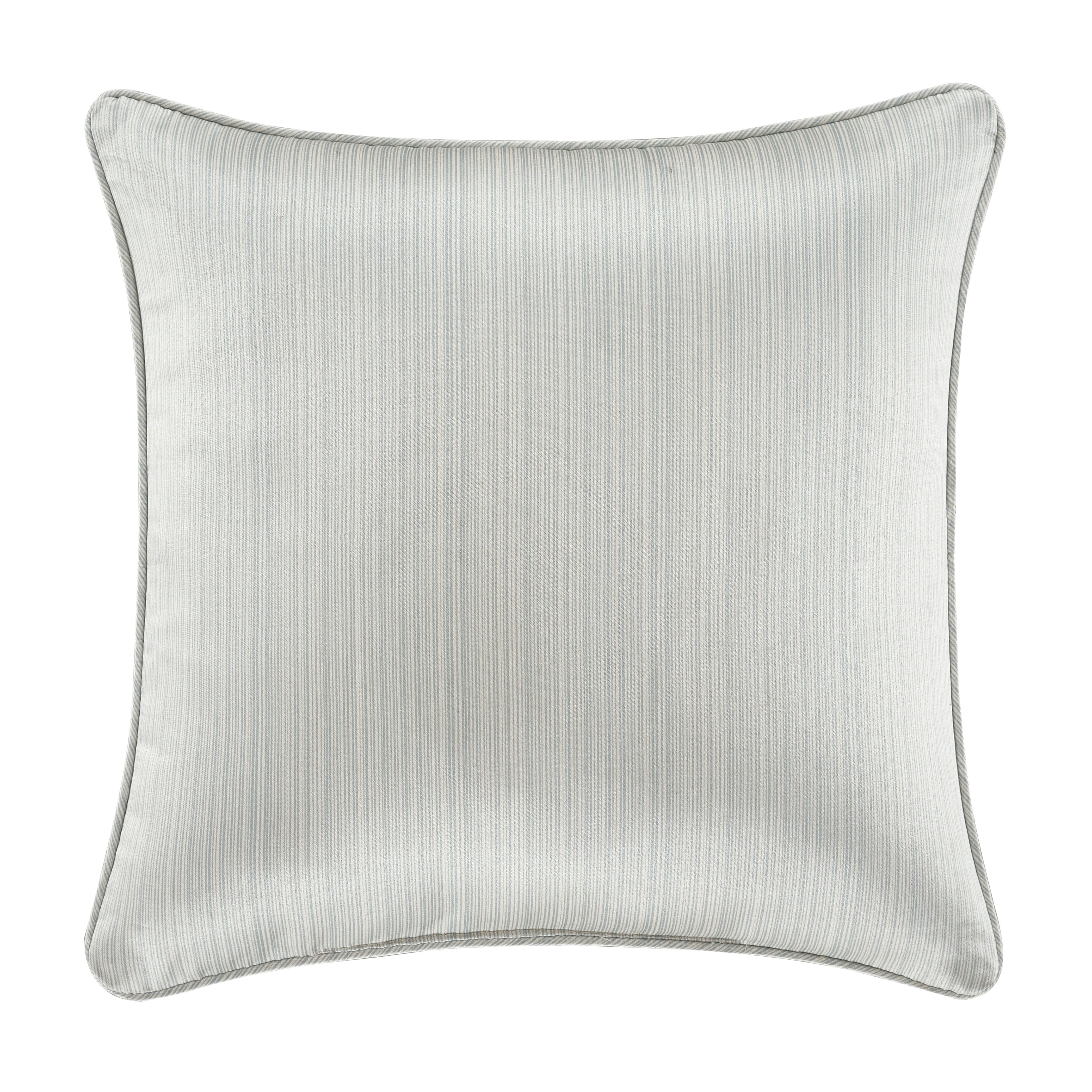Spa Satin Embroidered 18" Square Decorative Throw Pillow