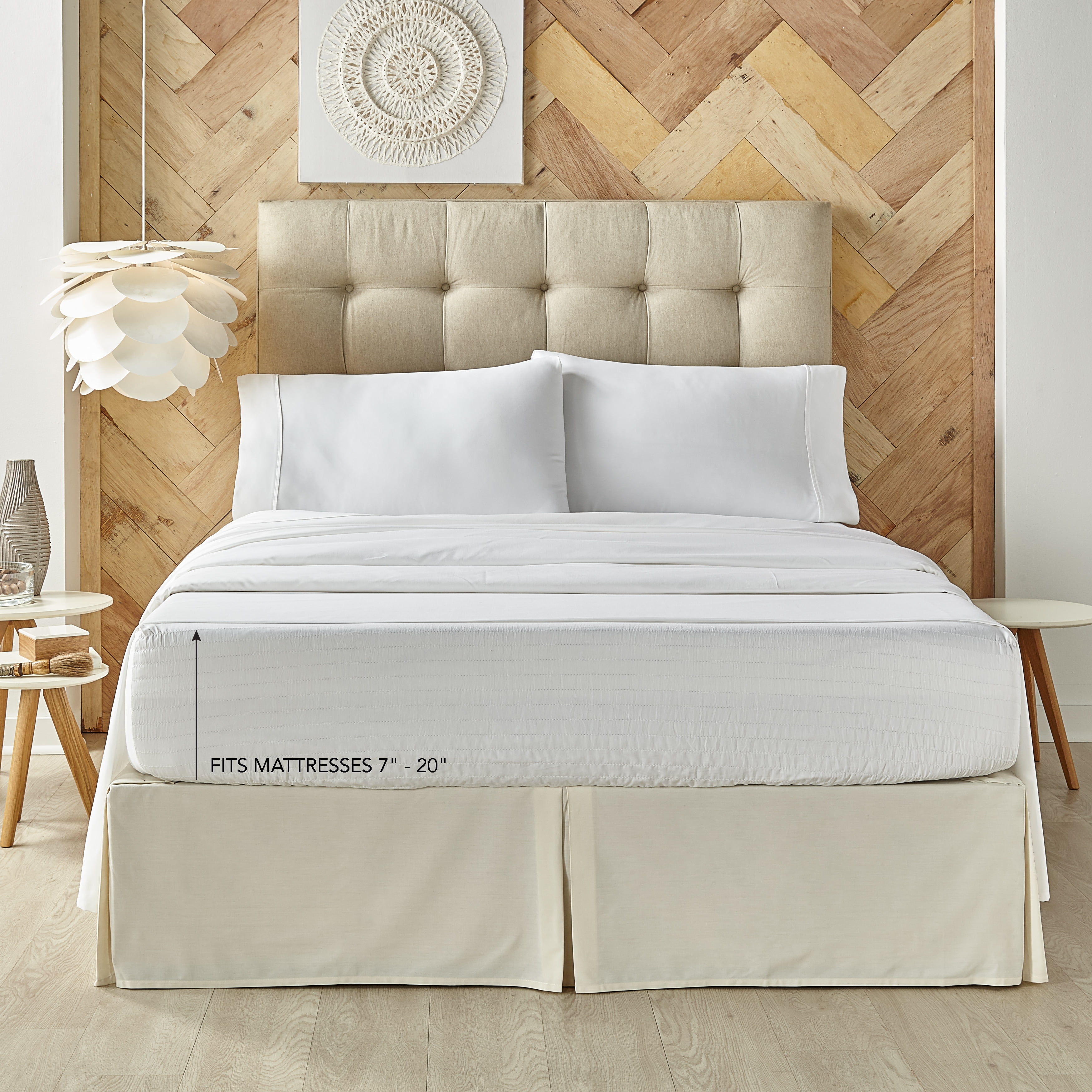 Royal Comfort 500 Thread Count Full/Double White Cotton-Polyester Sheet Set