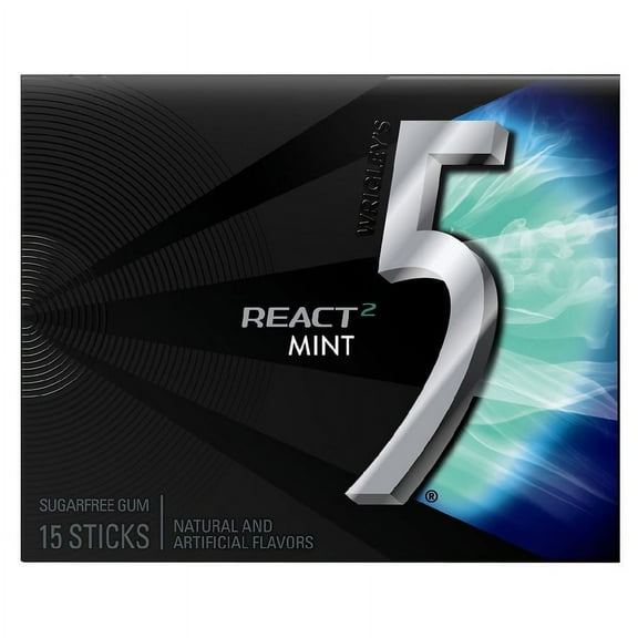 Five React Mint Sugarfree Gum React Mint15.0eaPack of 2
