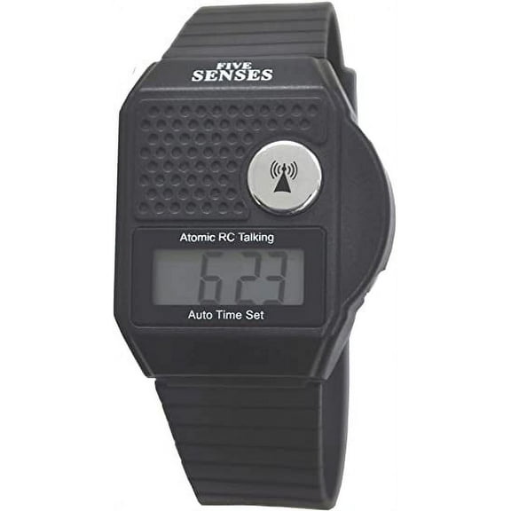 Five Senses English Atomic Talking Watch Easy to use for Seniors Blind Men Women Loud Talking Sound Clock for Visually Impaired - Model 1026 - Plastic Band