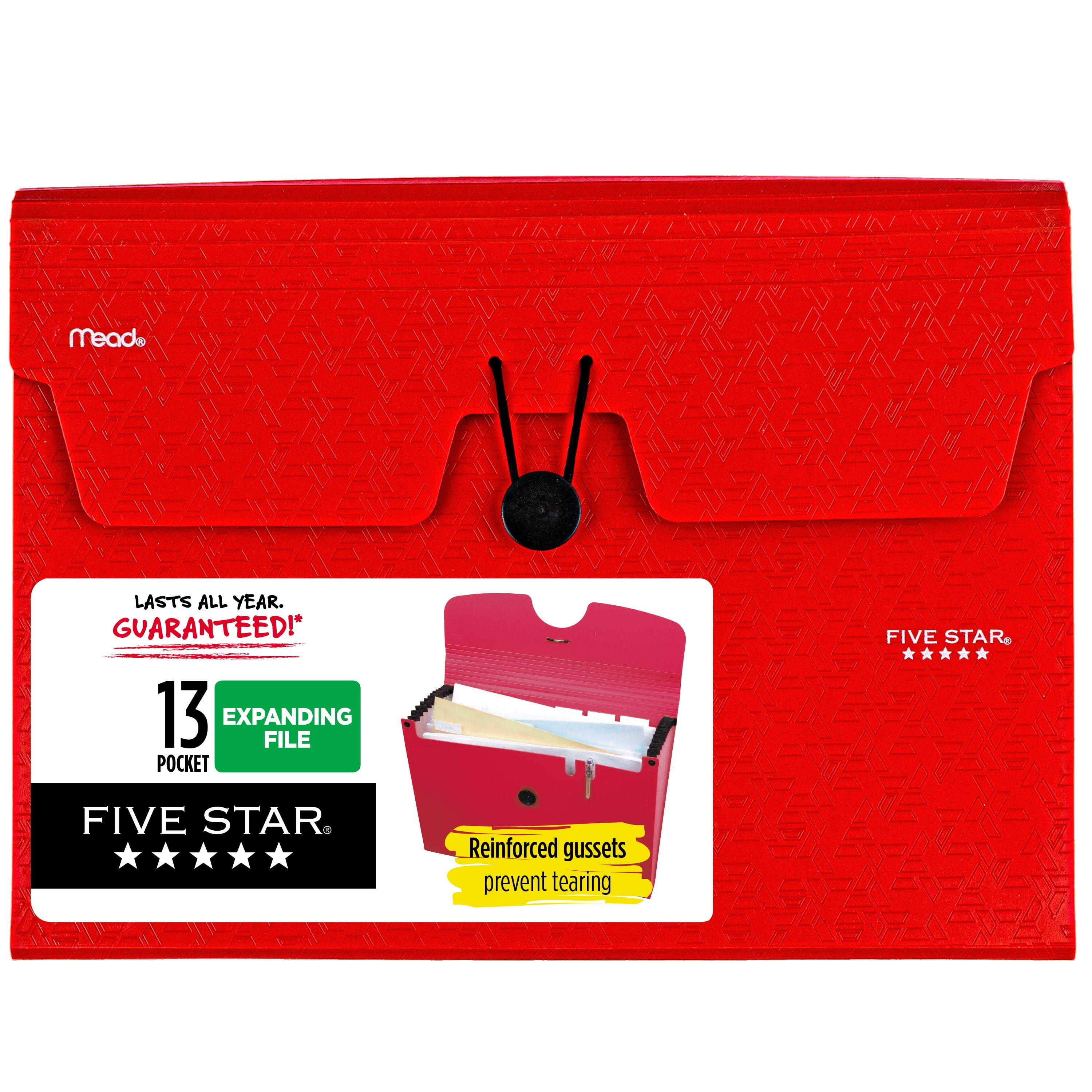 Expanding File Organizer Five Star - 6-Pocket Accordion Folder