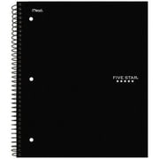 Five Star 170 sheet College Ruled 1 Subject Spiral Notebook Black