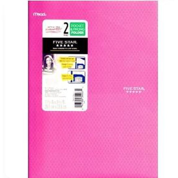 Five Star 2 Pocket Folders with Prong Fasteners, Stay-Put Folder, Folders with Pockets - 1 Folder