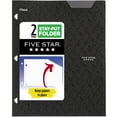 thumbnail image 1 of Five Star 2-Pocket Stay-Put Plastic Folder, Black (333420G-WMT22), 1 of 7