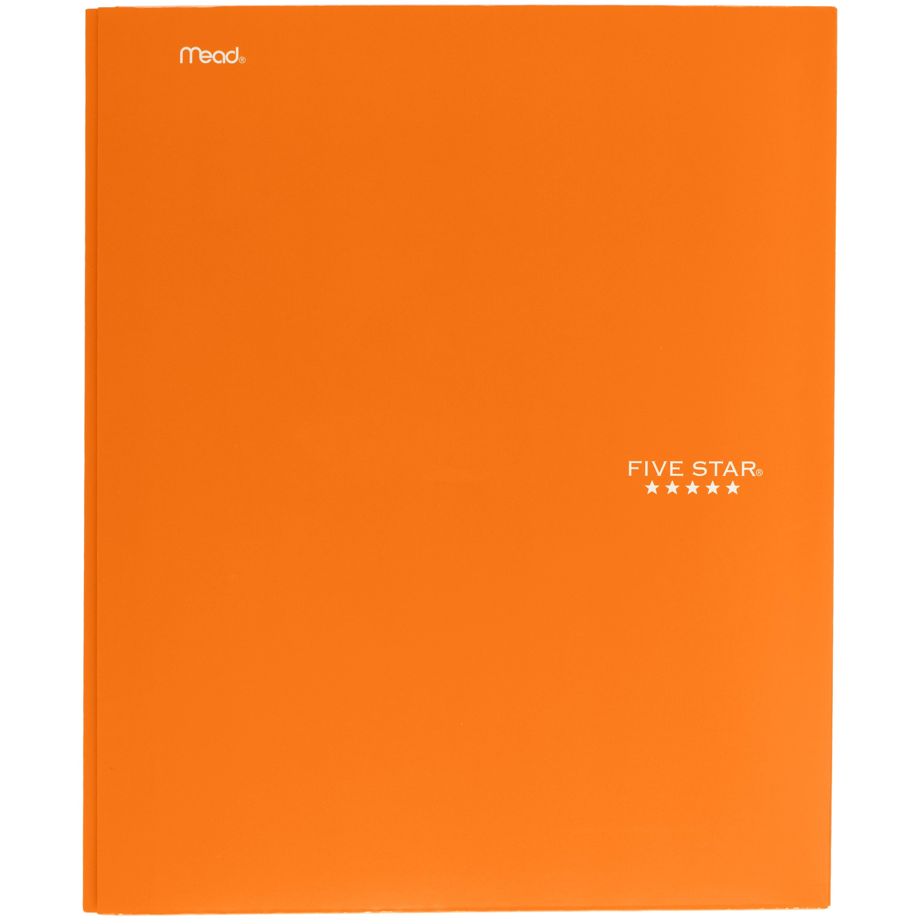Five Star 2 Pocket and Prong Paper Folder, Orange (34442)