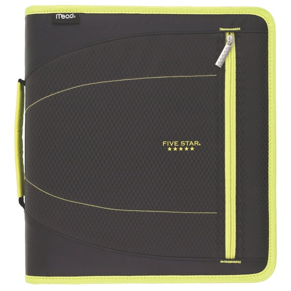 Five Star 2" Zipper Binder + File Folders, 380 Sheet Capacity, Assorted Colors (29083)
