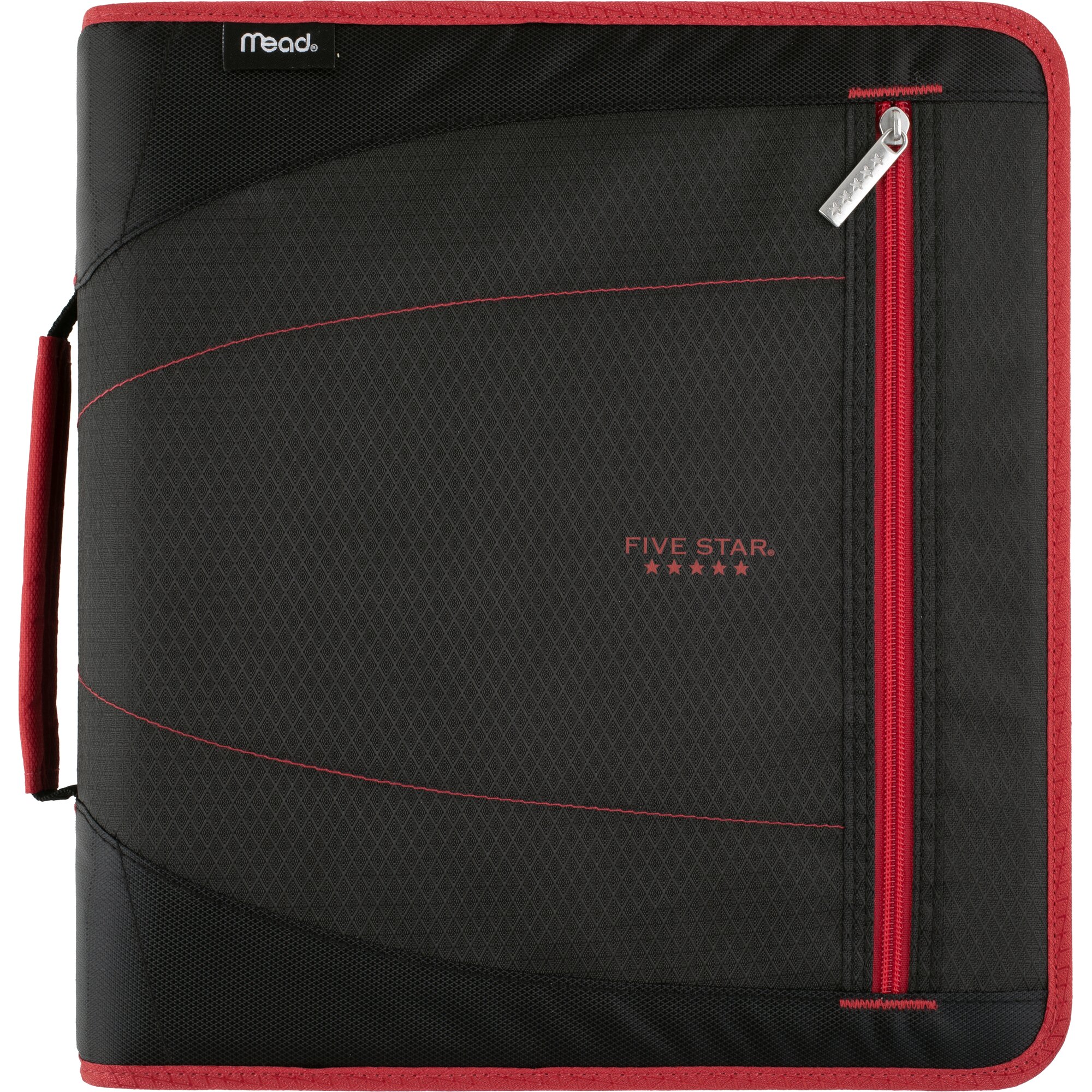 Five Star 2 Zipper Binder Plus File Folders BlackFire Zipper Binders