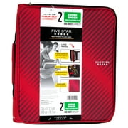 ONLINE Five Star 2" Zipper Binder Plus Multi Access File, Red (72538)