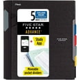 thumbnail image 1 of Five Star 200 Sheets 5 Subject College Ruled Spiral Notebook with Pocket Dividers Black: Lined Paper, 3 Hole Punched, 1 of 1