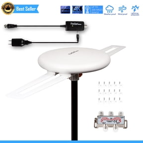 Five Star 2025 Omni-Directional Outdoor HDTV Antenna Kit, White