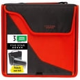 thumbnail image 1 of Five Star 3" Sewn Zipper Binder Black and Red, 1 of 6