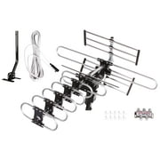 Five Star. 200 Mlie Long Range Remote Outdoor Antenna 360 Degree Rotation with Installation Kit and Mounting Pole