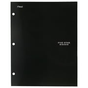 Five Star 4-Pocket Paper Folder, 12" x 9.5" , Black (33601)