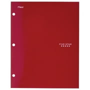 Five Star 4-Pocket Paper Folder, 12" x 9.5", Red (33477)