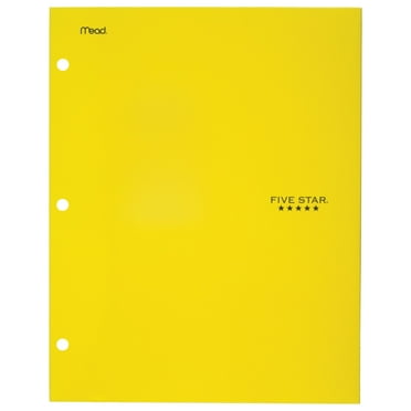 Five Star 4-Pocket Paper Folder, 12" x 9.5", Yellow (33468)