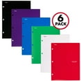 thumbnail image 1 of Five Star 4-Pocket Paper Folder, Assorted Colors, 6 Pack (38058), 1 of 12