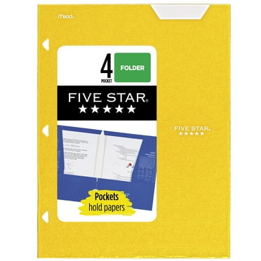 Five Star 4-Pocket Paper Folder, Harvest Yellow (331060E-WMT22)
