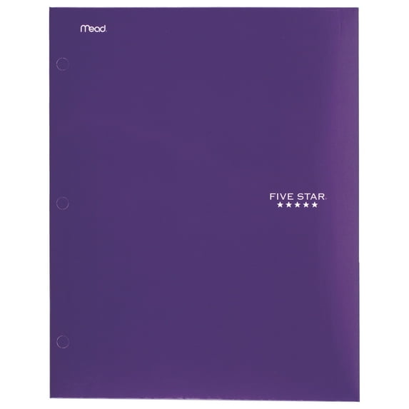 Five Star 4-Pocket Paper Folder, Royal Purple (33537)
