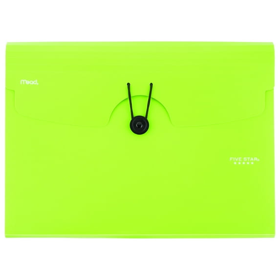 Five Star 6-Pocket Expanding File 13 x 9 14 Forest Green - Expanding