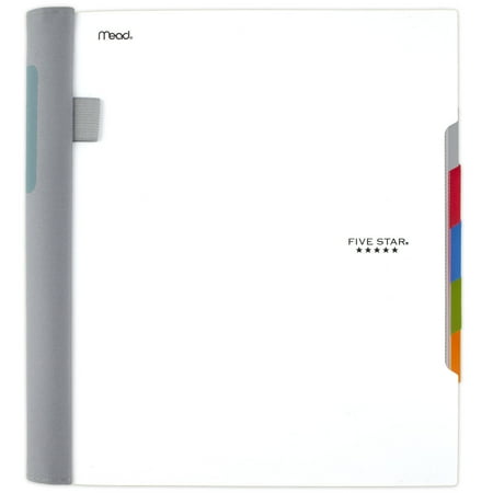 Five Star Advance Notebook, 5 Subject, College Ruled, White (820013WX0-WMT)