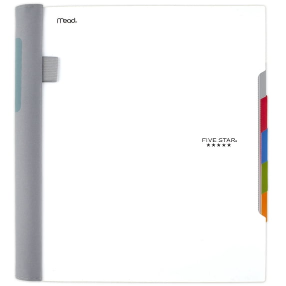 Five Star Advance Notebook, 5 Subject, College Ruled, White (820013WX0-WMT)