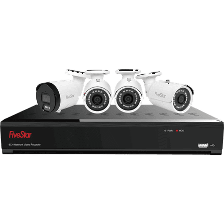 Five Star Advanced 5MP AI Camera Set: 11 Smart Functions, Real-Time Audio, Enhanced Night Vision, Wired