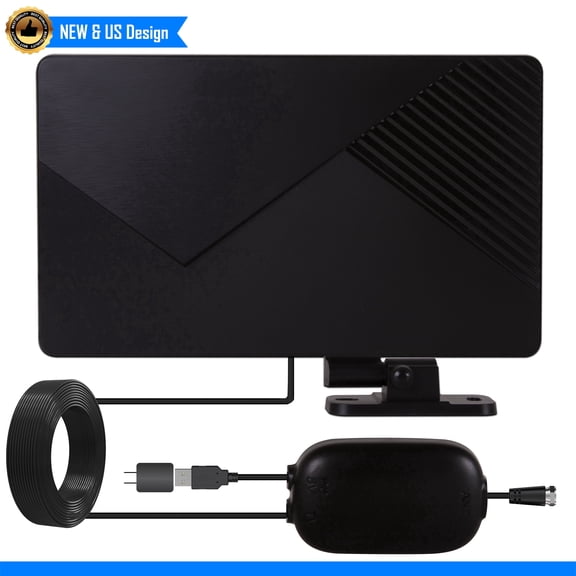 Five Star Amplified Indoor HDTV Antenna, Digital TV Antenna with 20FT Coaxial Cable, Easy Setup for Smart TVs and Local Channels